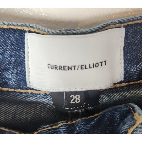 Current Elliott Women's Sz. 28 Denim Raw Hem Jean Shorts - Picture 2 of 6